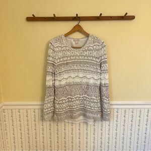 Dressbarn Patterned Layered Sweater